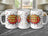 Three white mugs with "Happy Father's Day" in a comic book style.