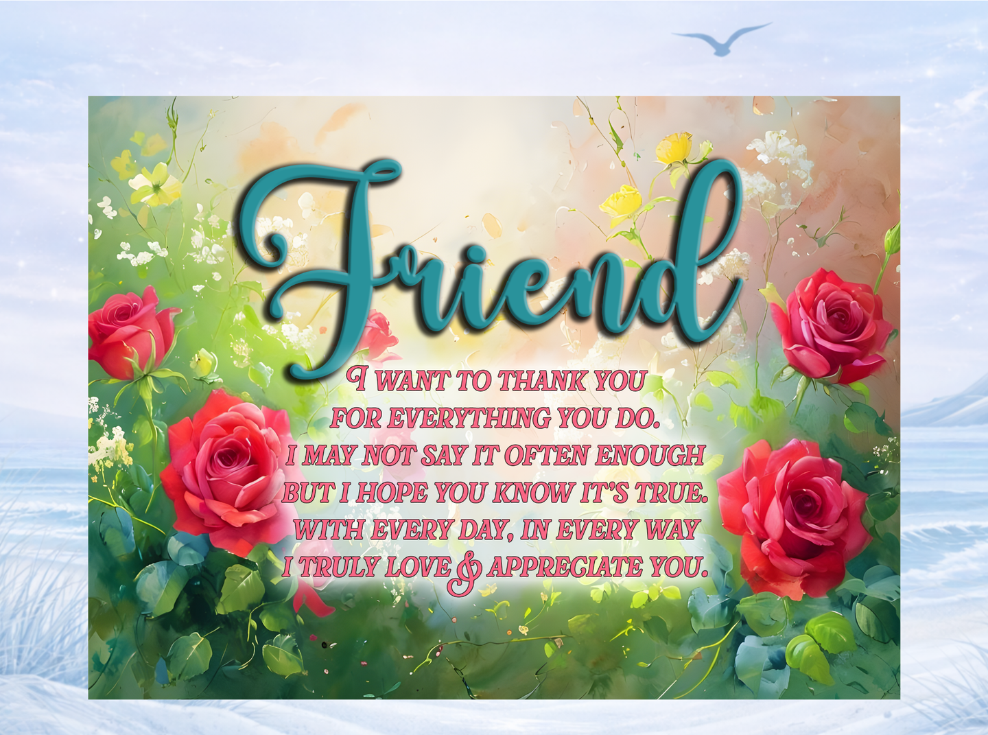 best friend thank you plaque