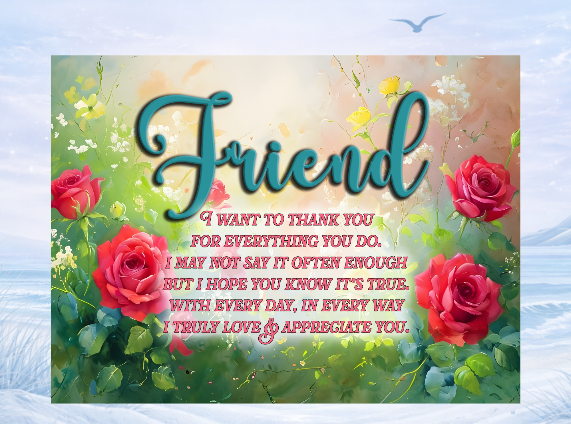 best friend thank you plaque