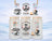 Three frosted glass tumblers with sarcastic and humorous designs.