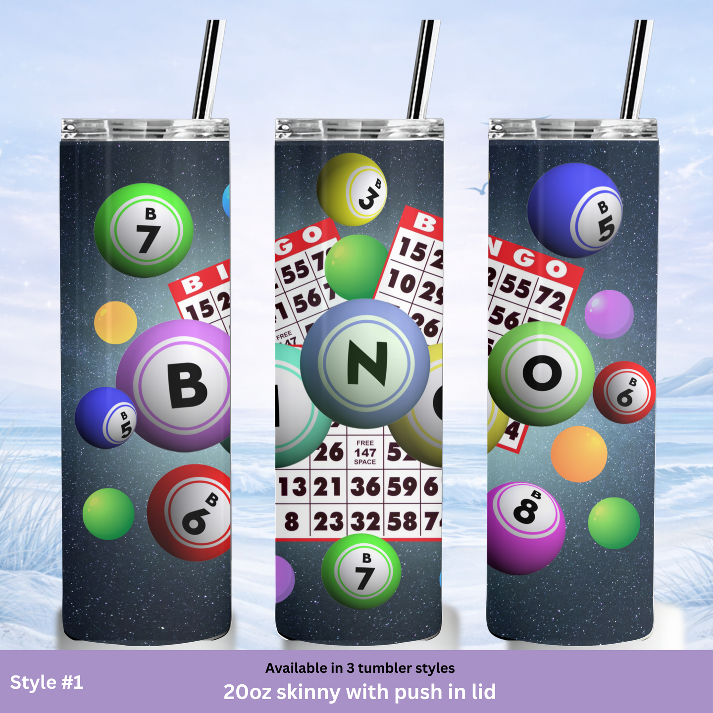 bingo dauber themed tumbler cup