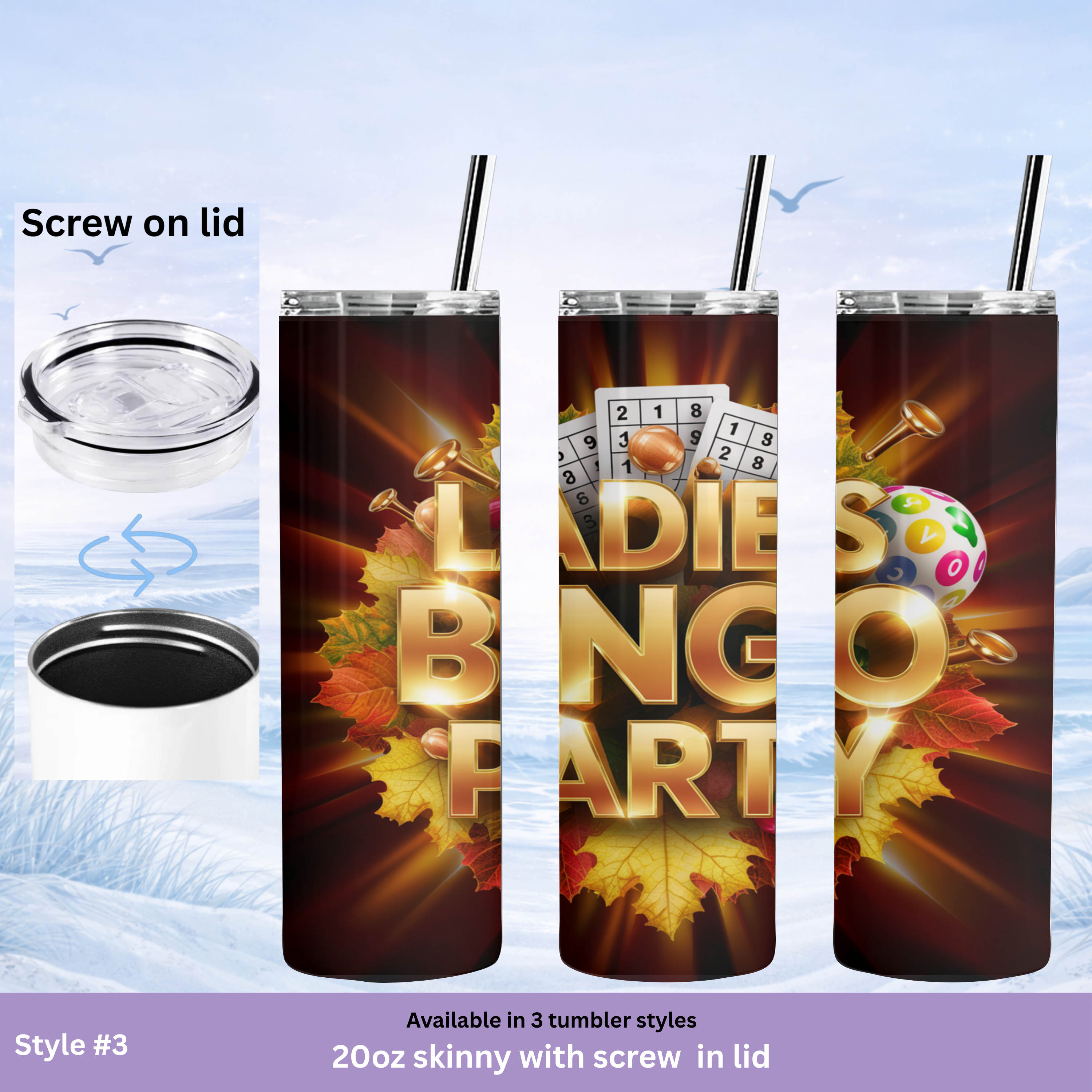 bingo gift tumbler for women game night