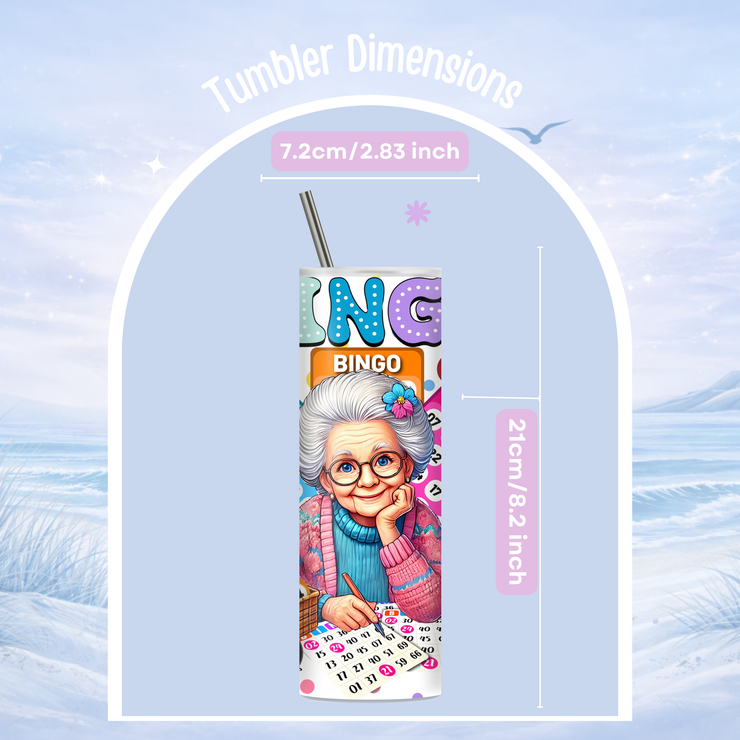 bingo themed insulated tumbler