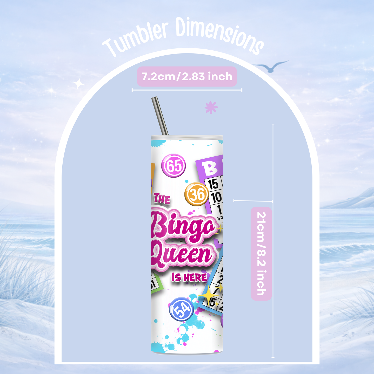bingo lover gift stainless steel tumbler