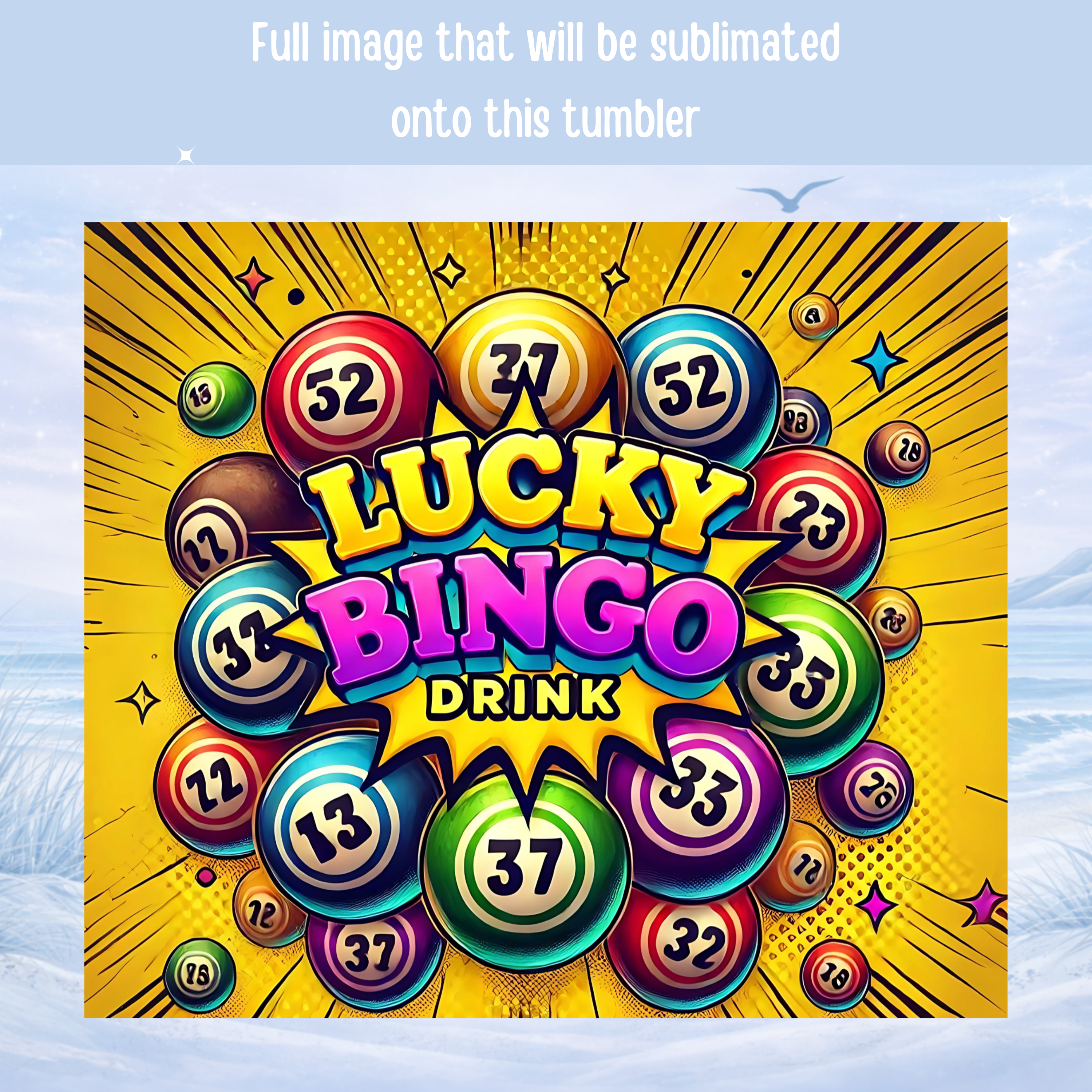 bingo lover tumbler game night drinkware