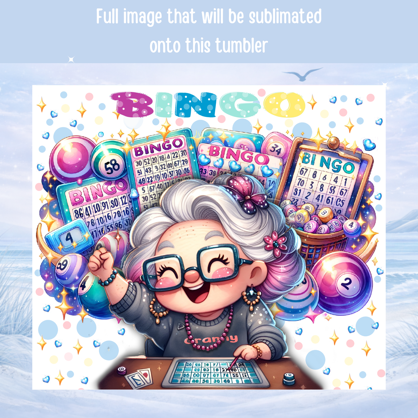 bingo lover tumbler grandma gift idea