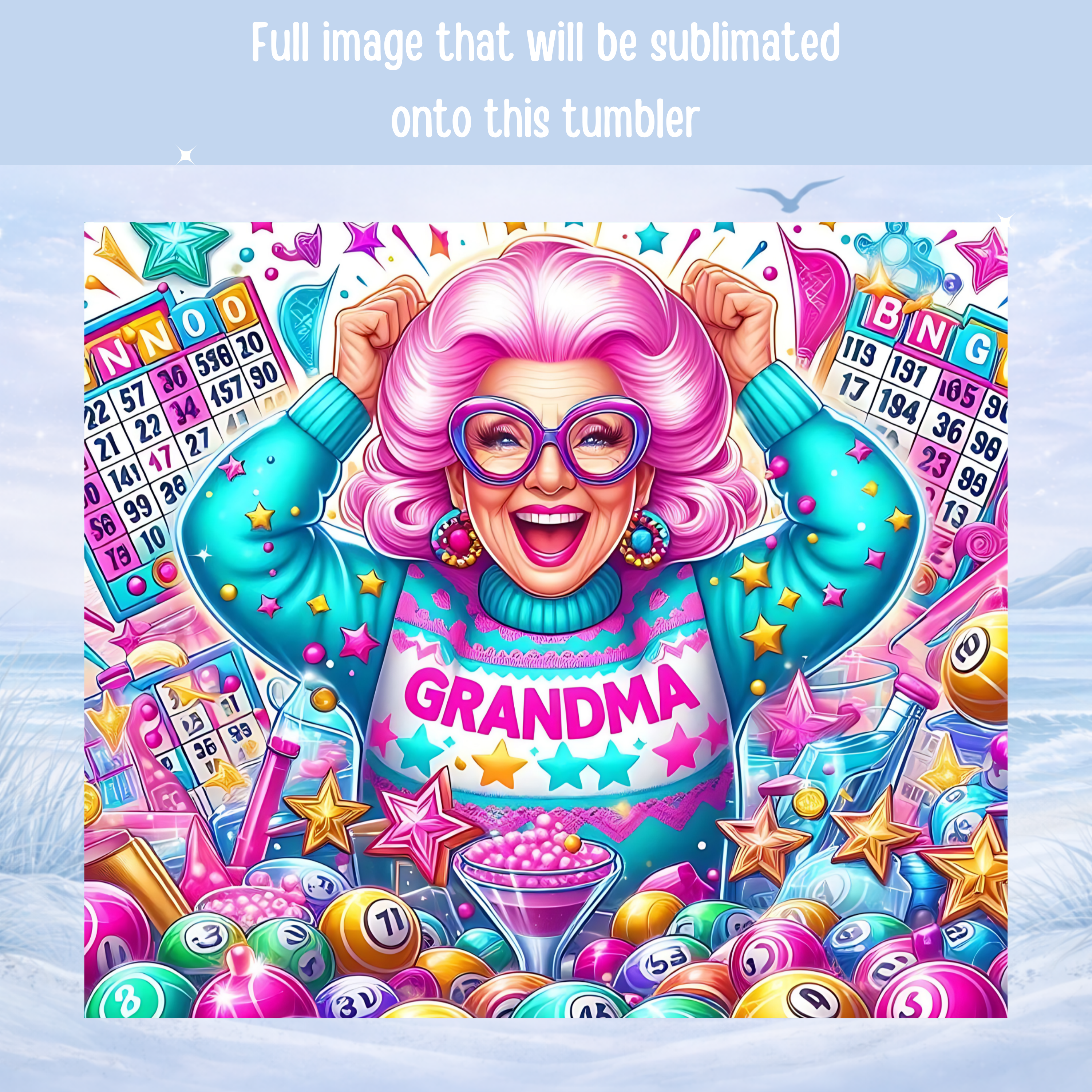 bingo lover tumbler grandma gift idea