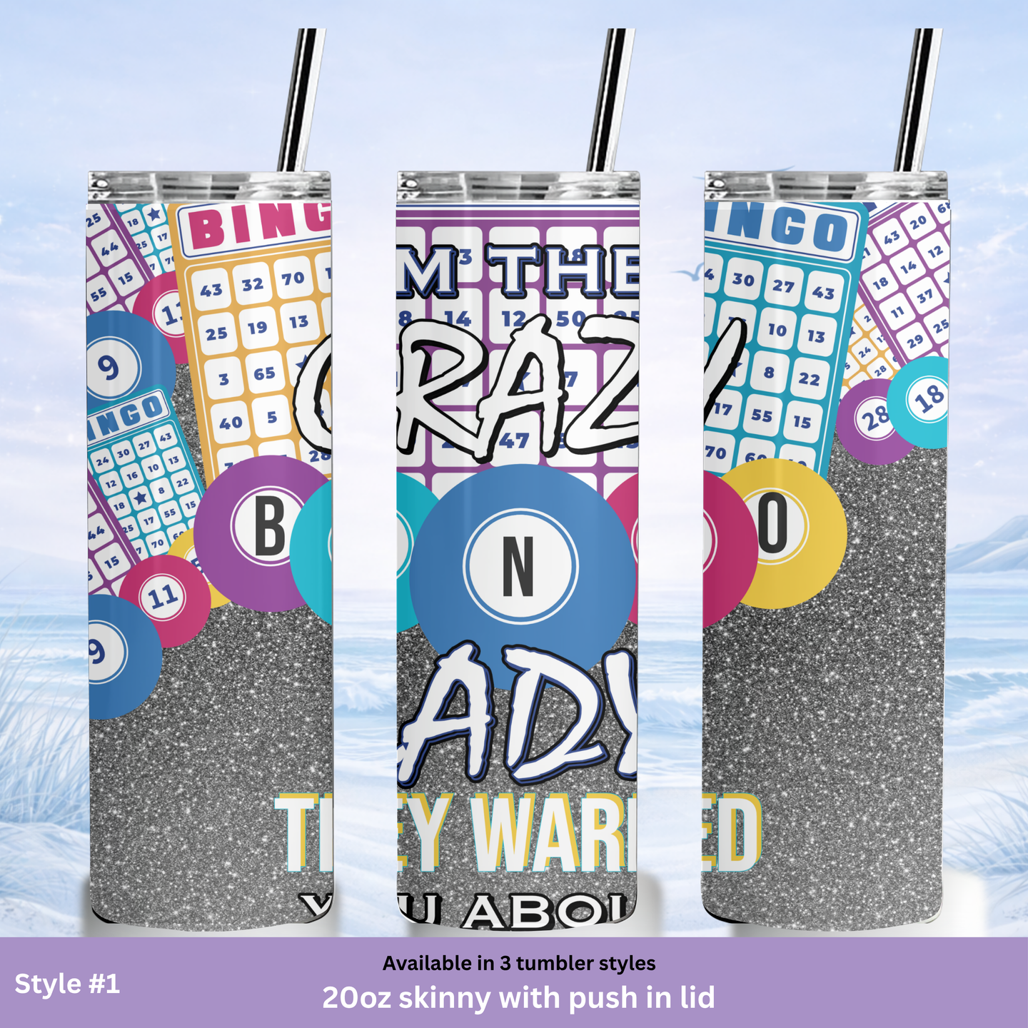 bingo night insulated tumbler 20 oz