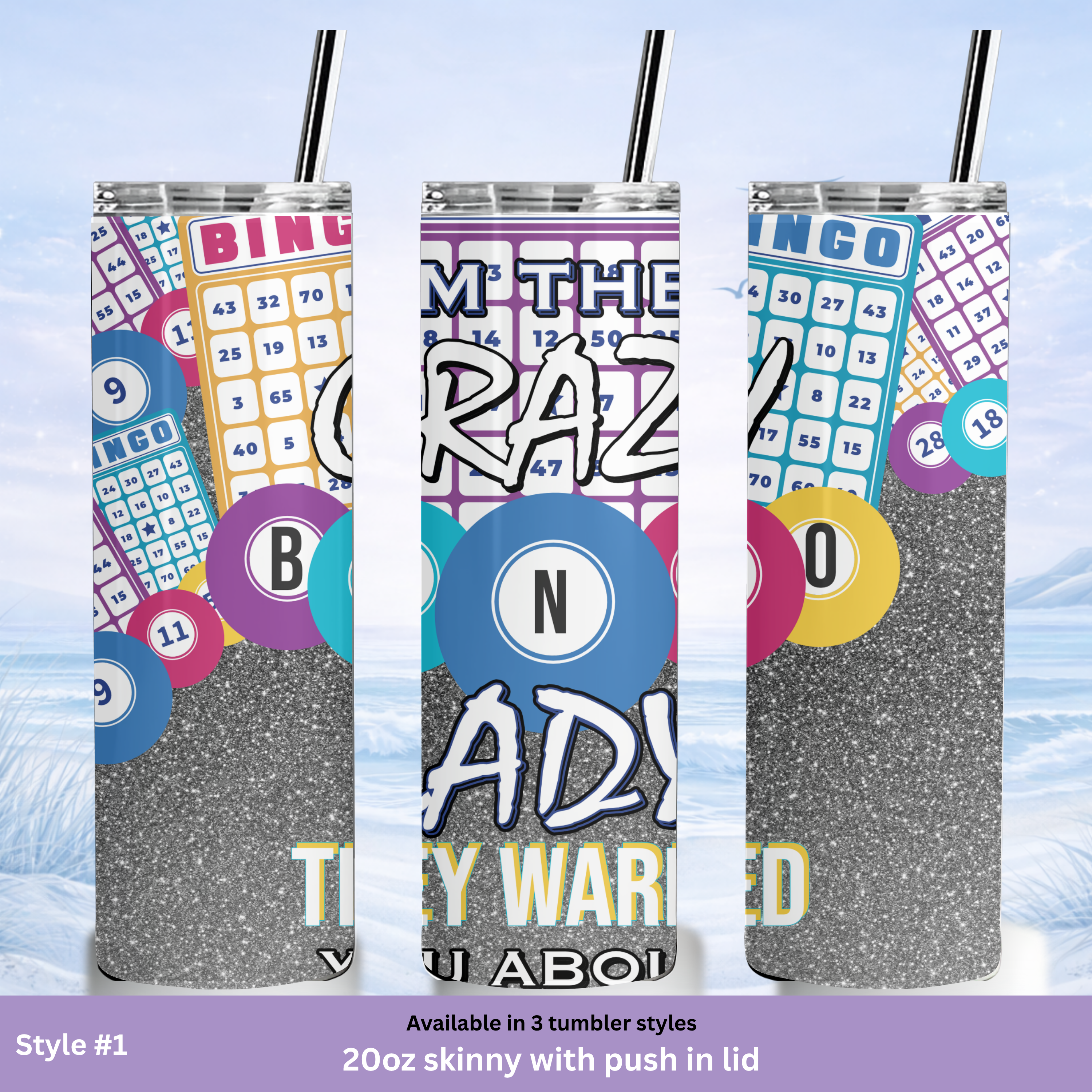 bingo night insulated tumbler 20 oz