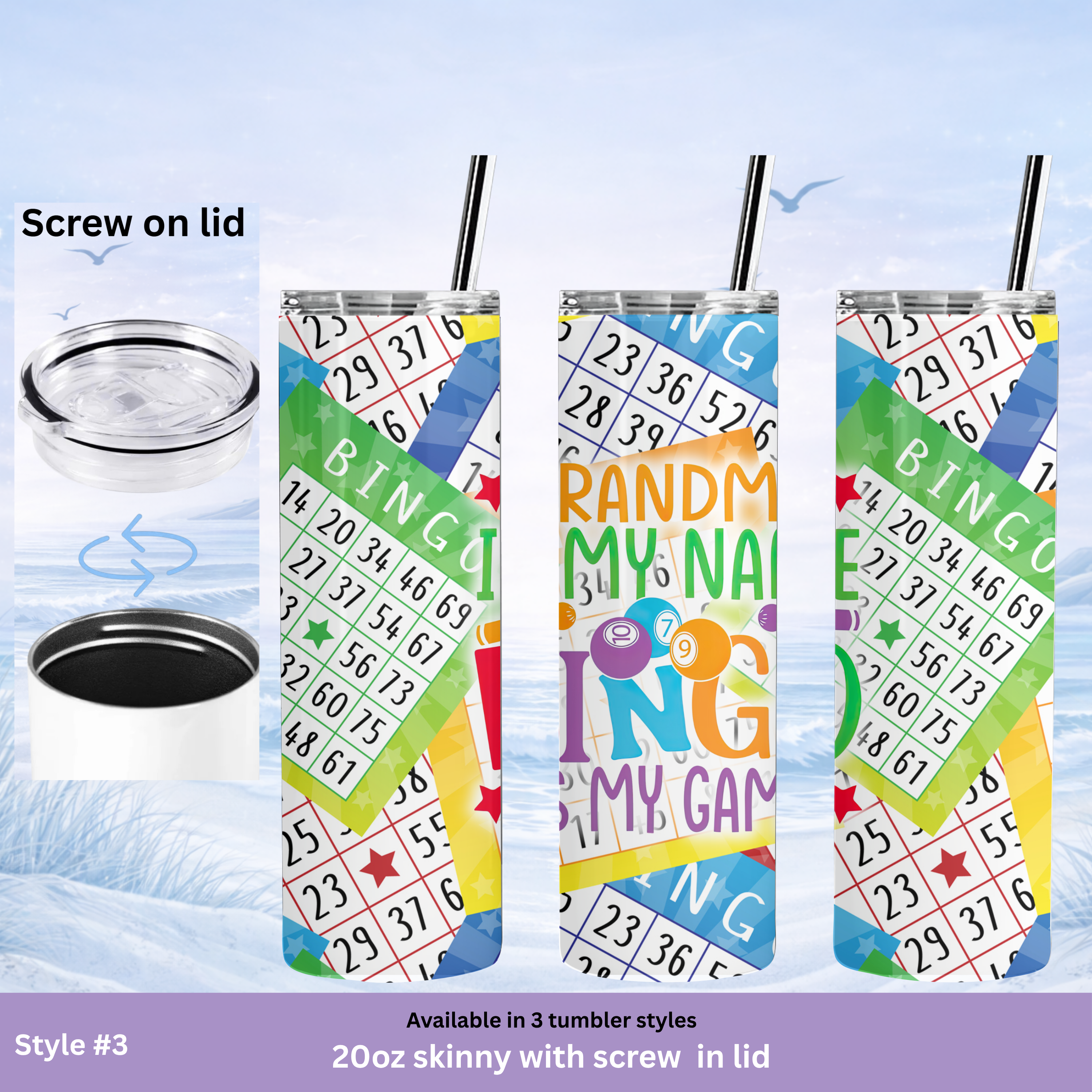 bingo player gift tumbler fun design