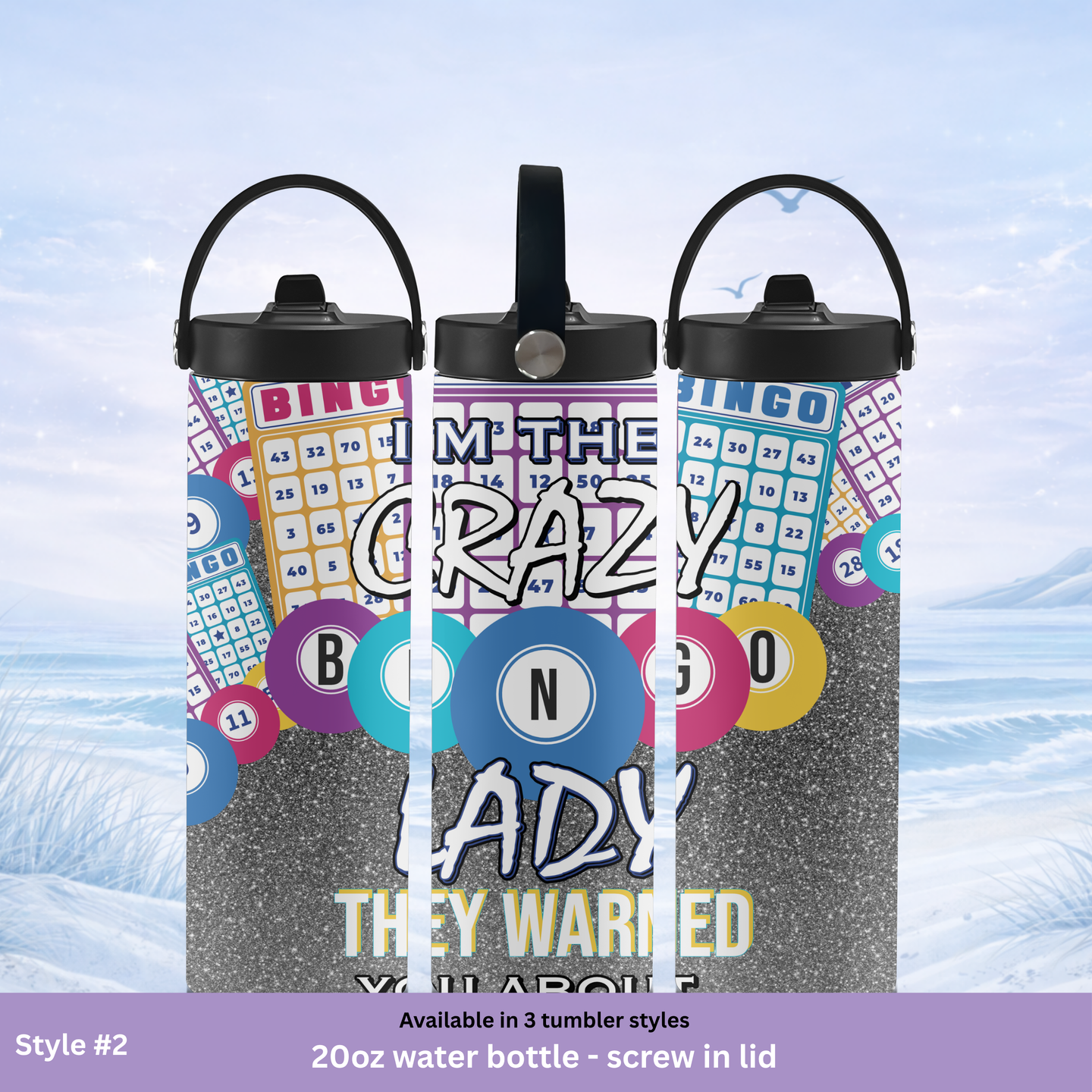 bingo themed travel tumbler gift