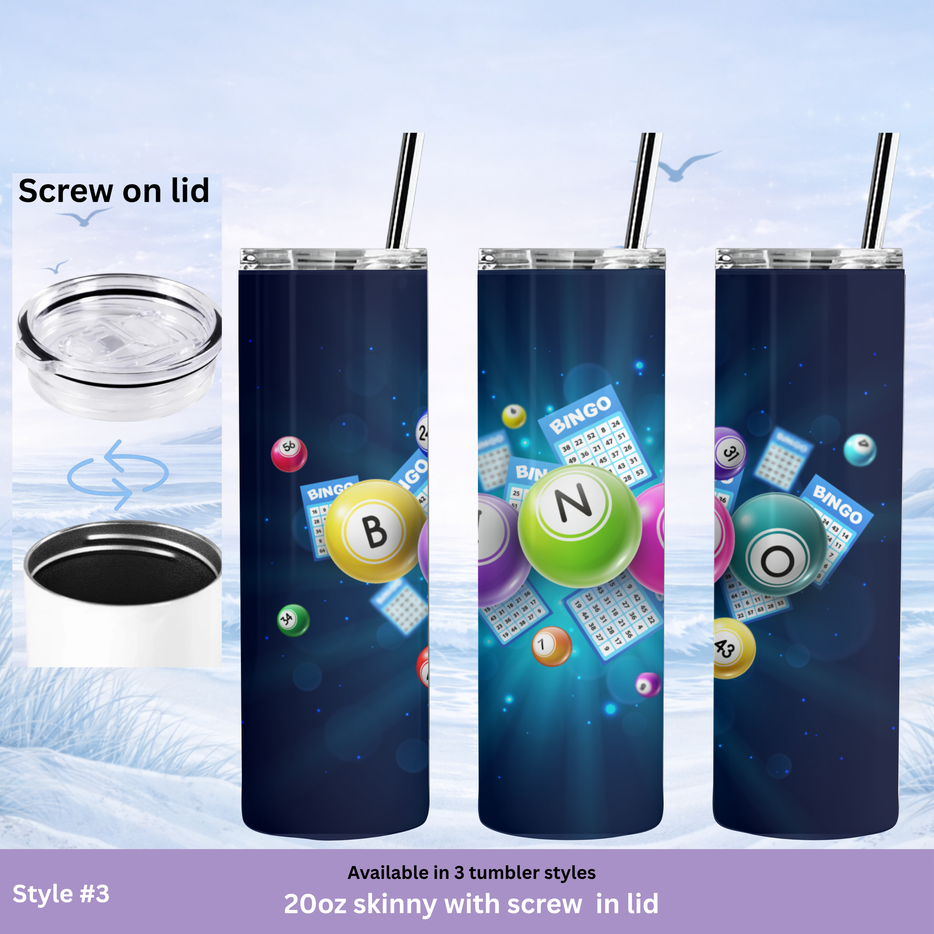 bingo tumbler 20 oz insulated cup