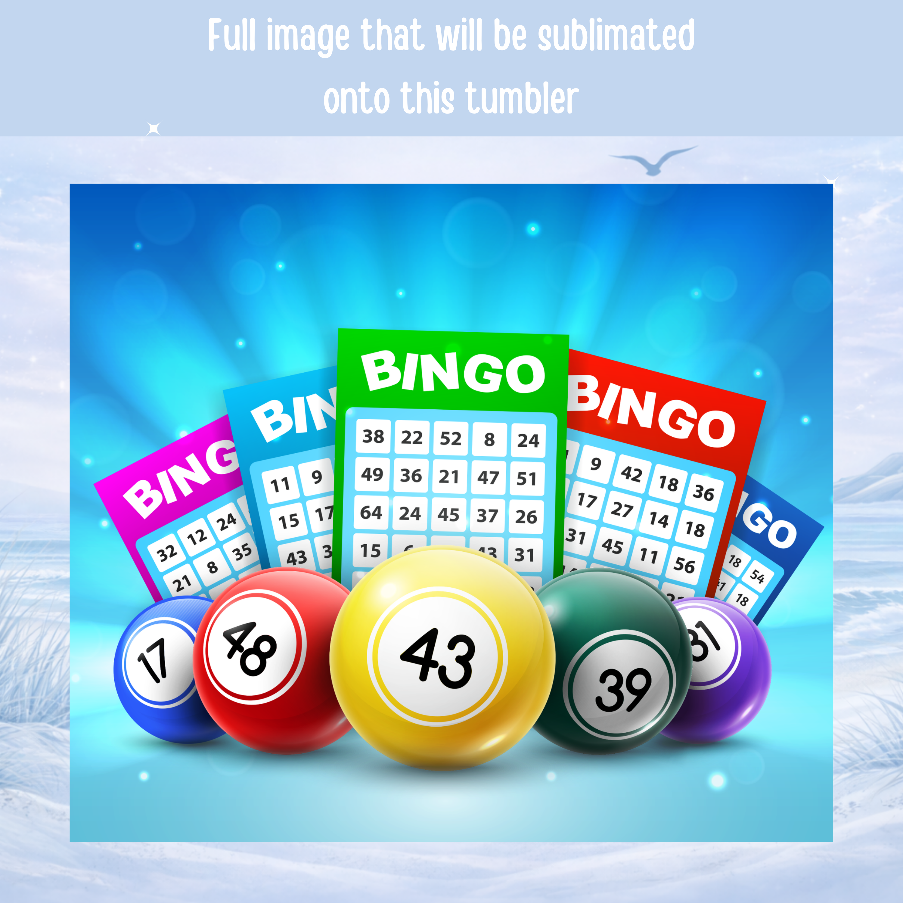 bingo tumbler 20 oz skinny insulated