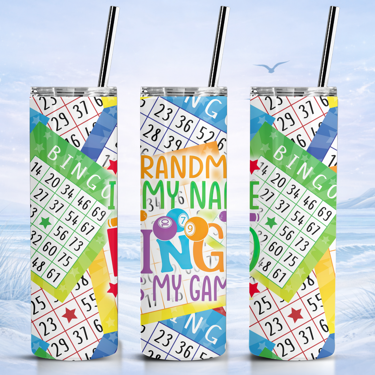 bingo tumbler funny game night design