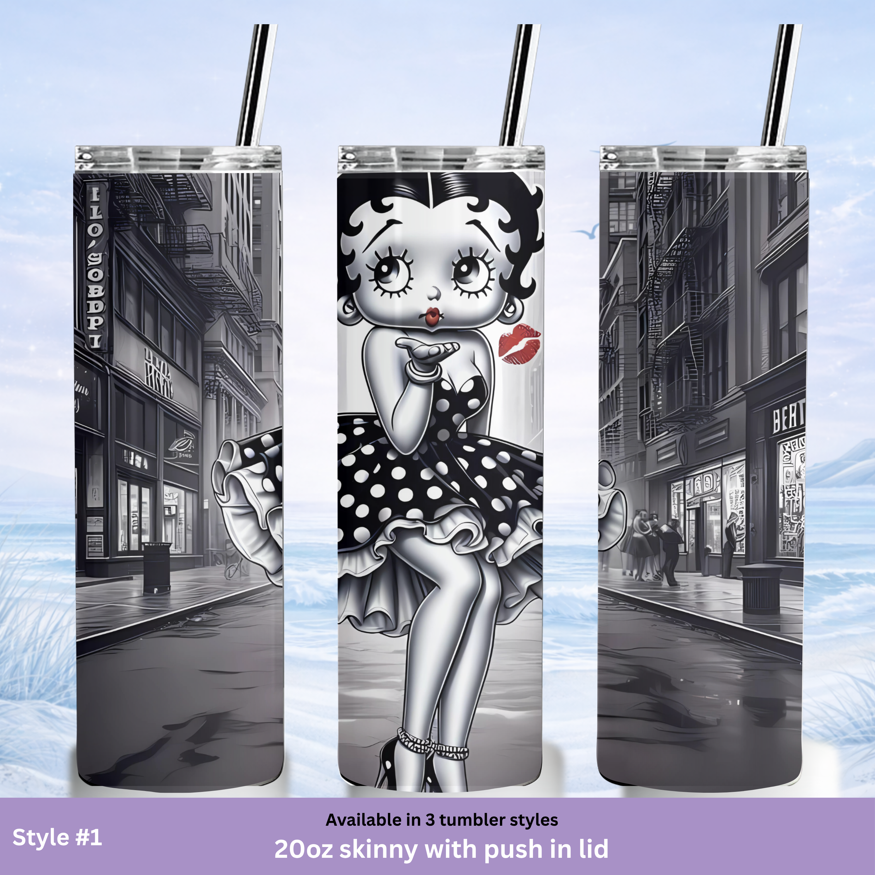 black and white pinup girl tumbler