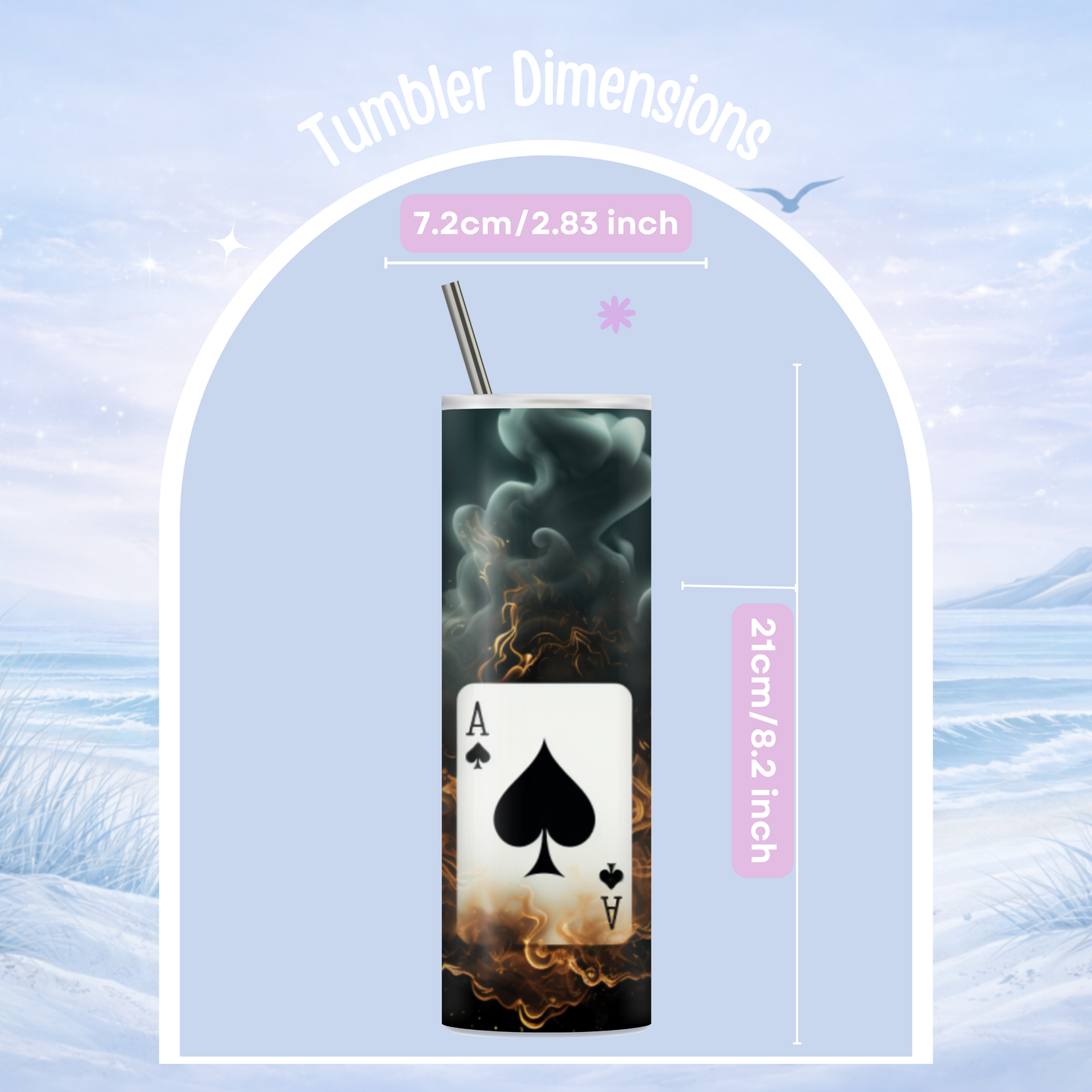 black smoky poker tumbler cup