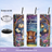 boho floral books tumbler 20 oz skinny cup