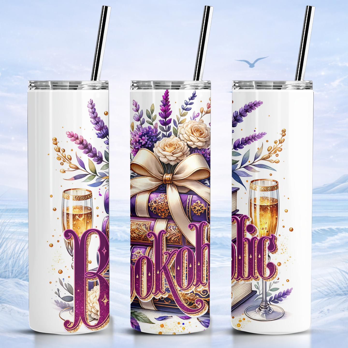 book lover tumbler 20 oz insulated skinny tumble