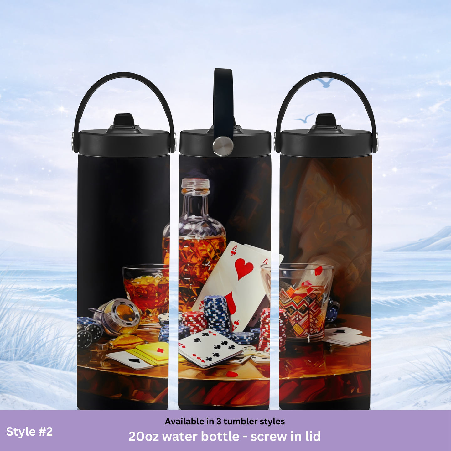 bourbon poker tumbler gift