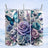 butterfly rose tumbler floral design