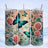 butterfly rose tumbler floral design