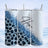 White tumbler with blue leopard print and glitter, personalized with "Harper."