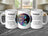 Three mugs showing the Virgo zodiac sign and its traits.