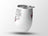 White tumbler with "Sassy & Classy with a Glass of Wine" text and illustrations.