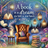 Armchair with stacked books and glowing lanterns, inviting a dreamlike reading experience.