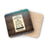 Coaster with "Camping Rules" list and wood grain background.