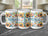 Three mugs with "Happy Mother's Day" text and floral designs.