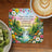 Floral landscape coaster with Bible verse Proverbs 3:5.