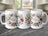 White mug with "Best Mom Ever" surrounded by floral design.