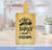 Bamboo cutting board with "Life is too short to dance in the kitchen" text.