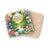 Floral landscape coaster with Bible verse "Come to me, all who are weary..."
