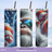 camping themed sasquatch tumbler with straw