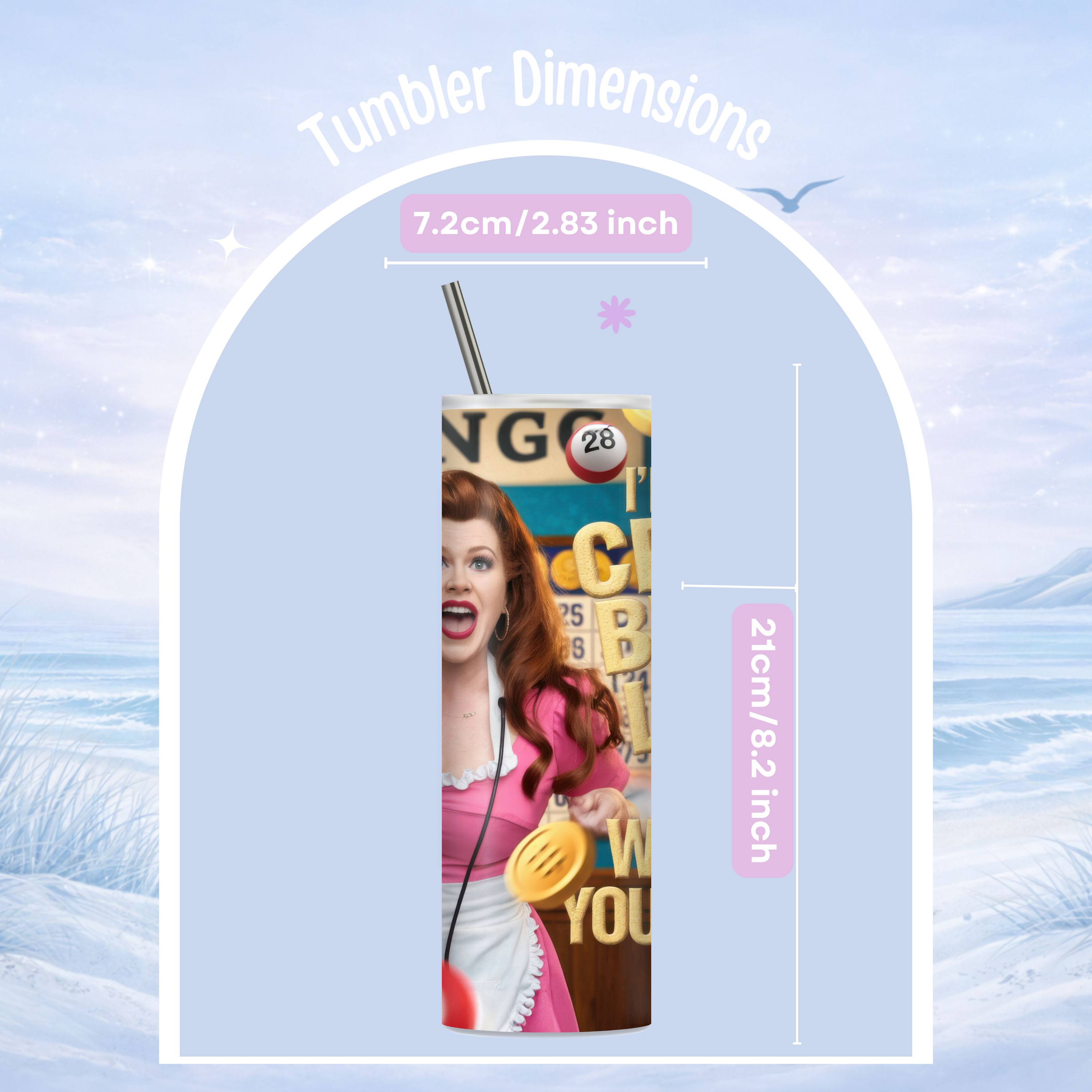 casino bingo themed tumbler