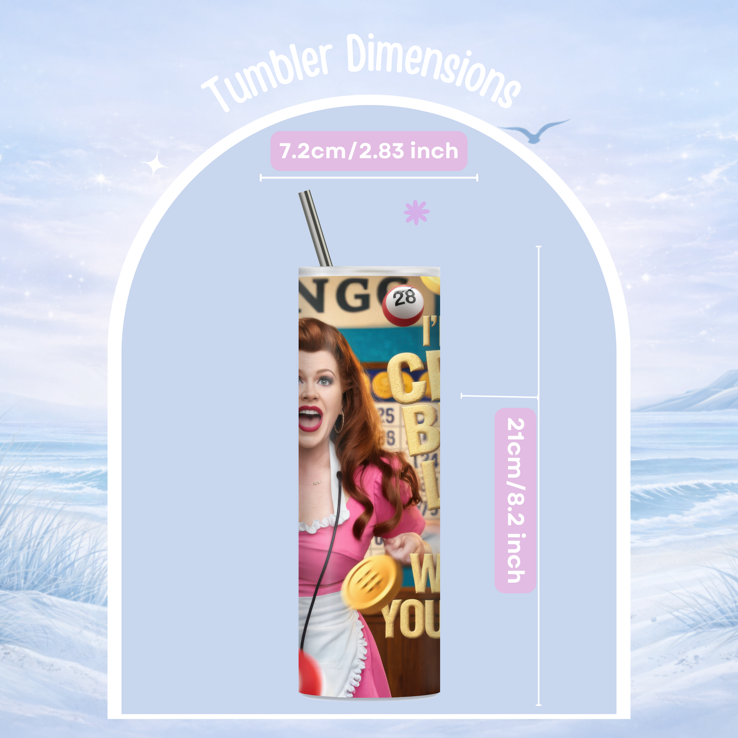 casino bingo themed tumbler