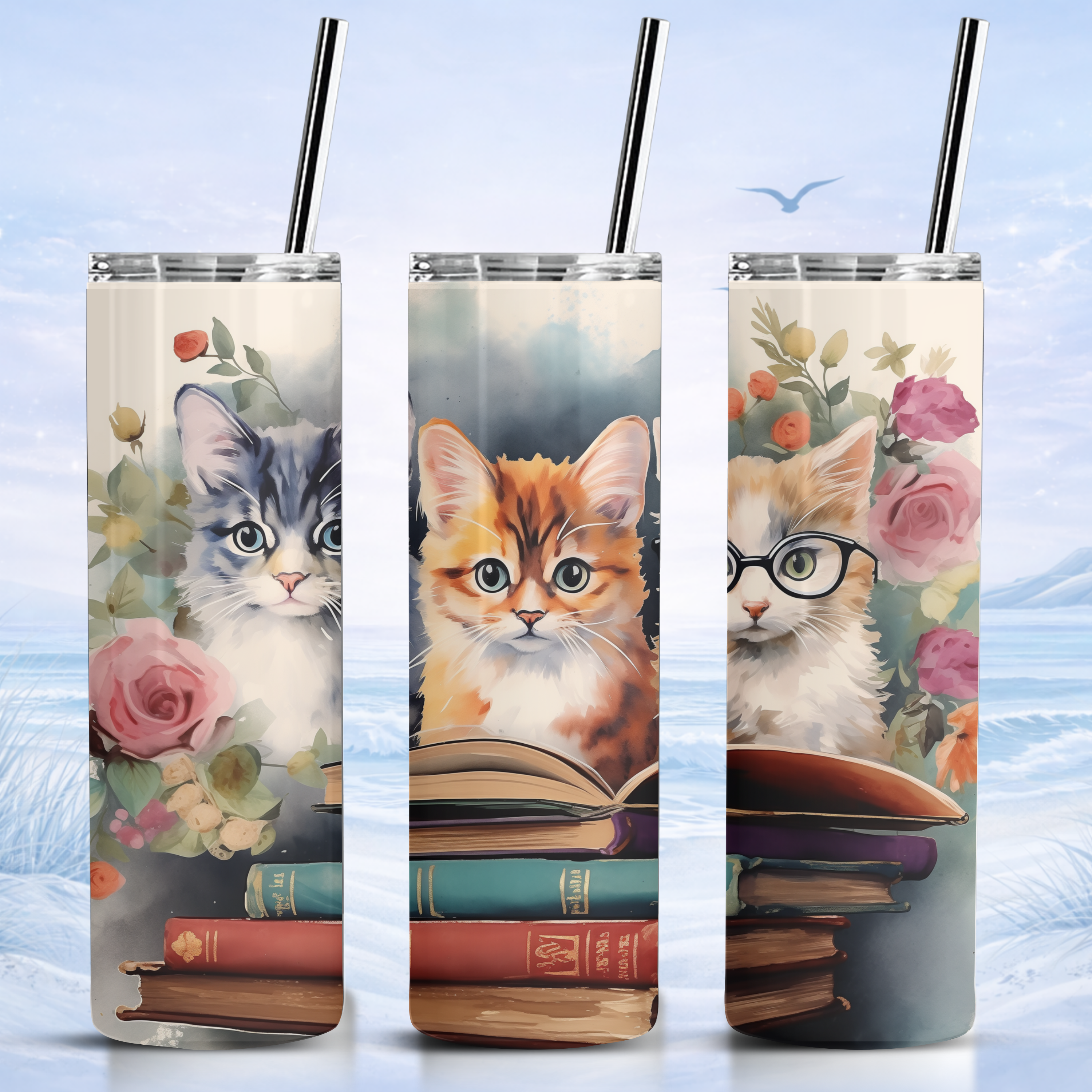 cat lover tumbler 20 oz insulated skinny tumbler