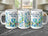 Mug with "Happy 1st Mother's Day I Love You" and floral footprints.