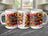 Mug with "Best Mom Ever" text, sunflowers, leopard print, and gold hearts.