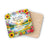 Coaster with "God so loved the world..." scripture and floral landscape.