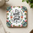 Coaster with "It is well with my soul" text and floral, cross, and leopard print design.