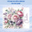 Floral watercolor design with "Charlotte" text for sublimation.
