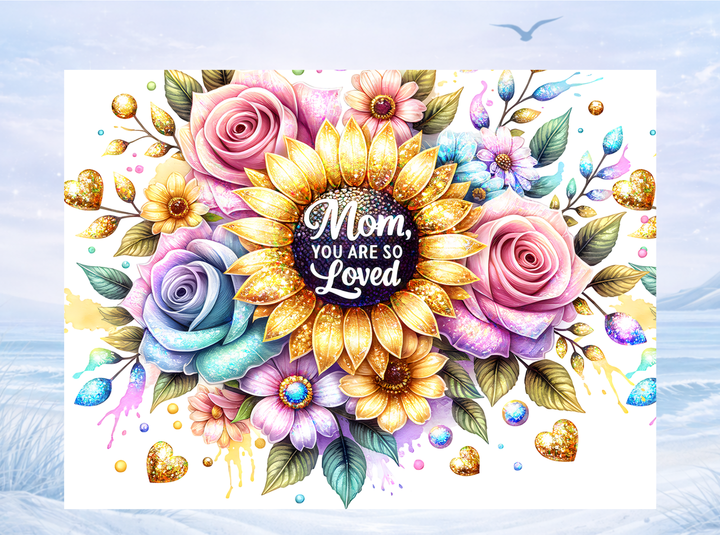 colorful mothers day sunflower plaque