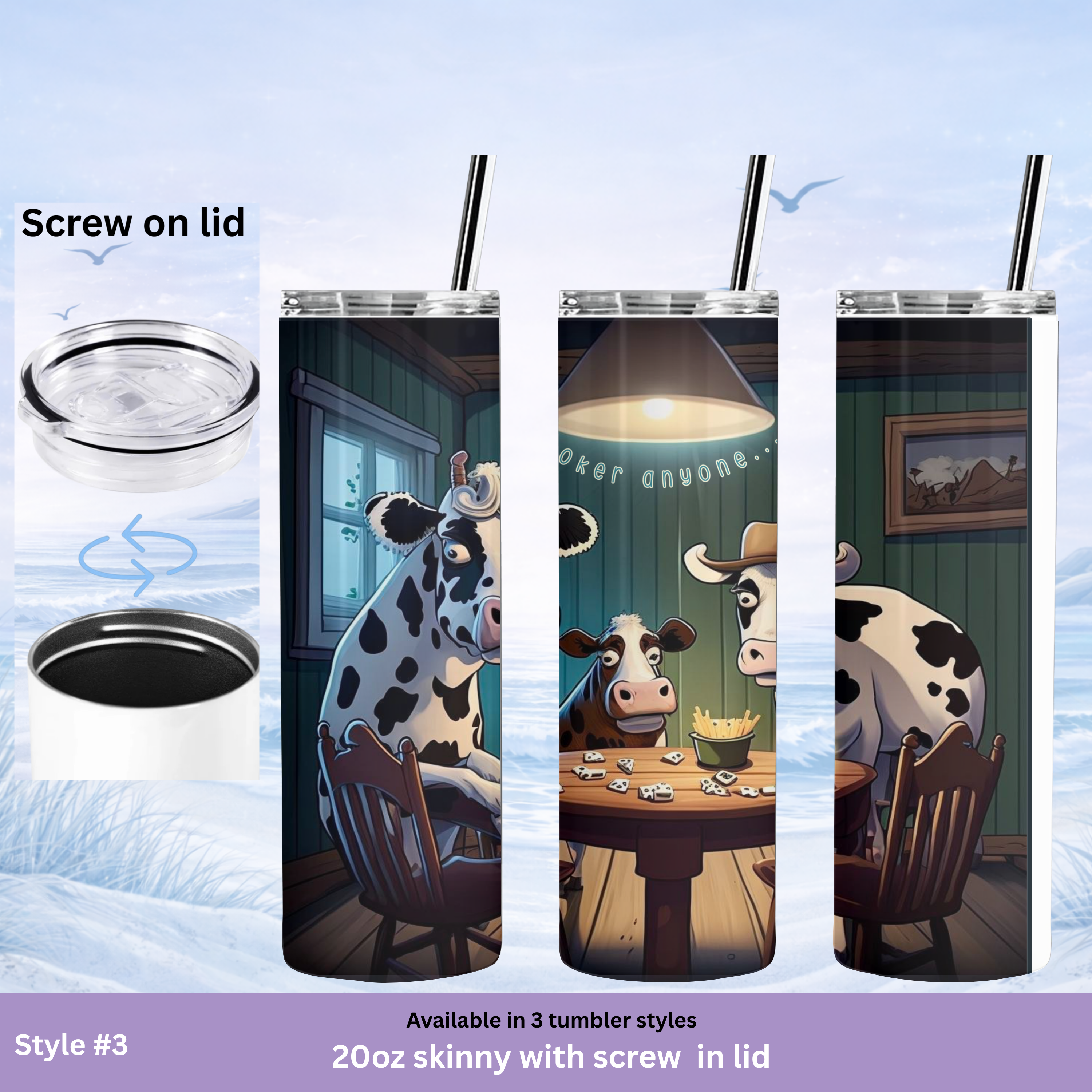 cow lover gift insulated tumbler
