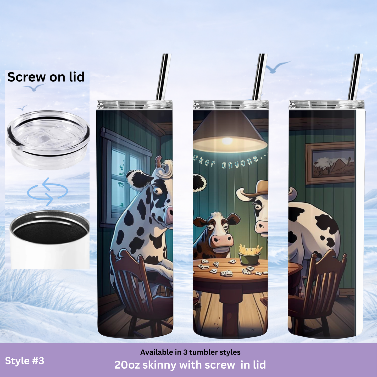 cow lover gift insulated tumbler