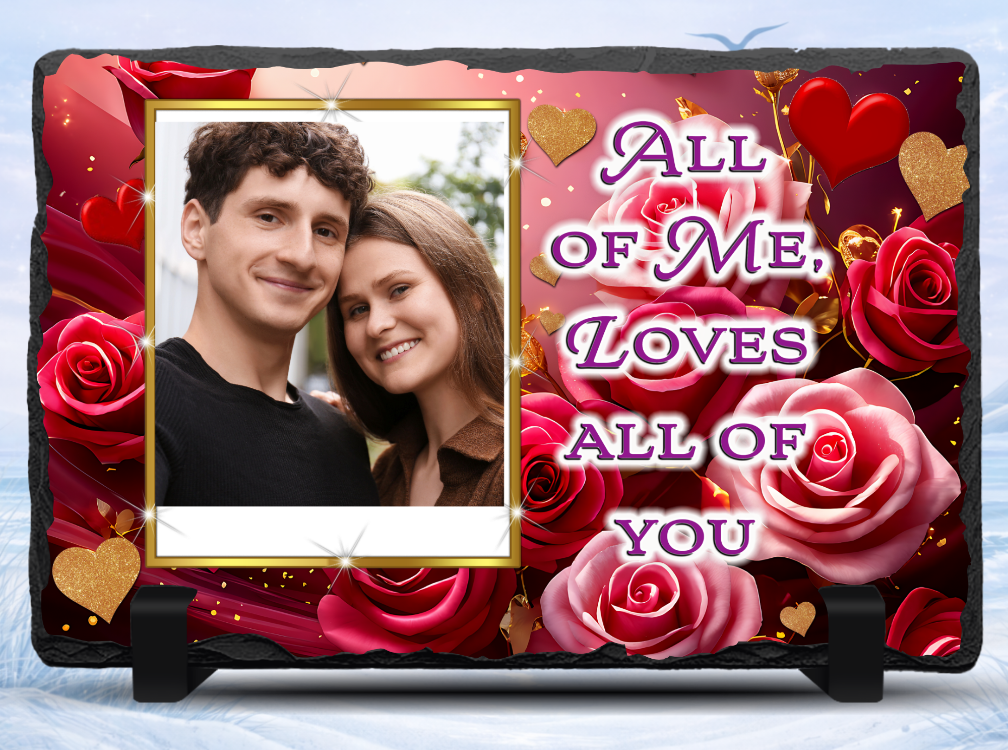 custom love photo slate