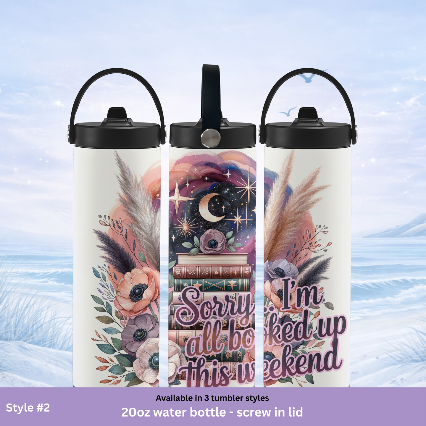 cute book lover tumbler weekend reading aesthetic