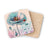 Light blue poppy floral coaster with "Be Real, Not Perfect" text.